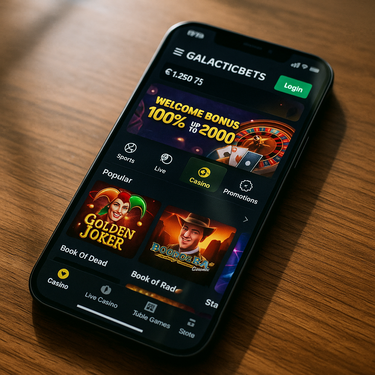 GalacticBets - Mobiles Spielen - Smartphone und Tablet Ansicht